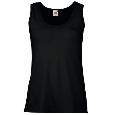 Fruit Of The Loom Lady-Fit Valueweight Damen Tank-Top (Schwarz)