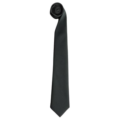 Premier Herren Krawatte, unifarben (Schwarz)
