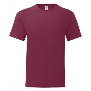 Fruit Of The Loom Herren T-Shirt Iconic (Burgunder)