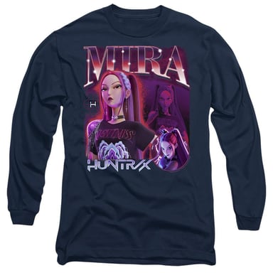 K-Pop Demon Hunters - "Huntr/X" T-Shirt für Herren/Damen Unisex, Langärmlig (Marine)