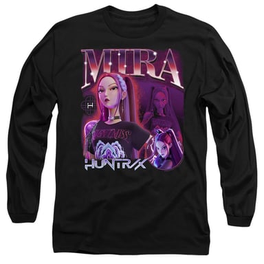 K-Pop Demon Hunters - "Huntr/X" T-Shirt für Herren/Damen Unisex, Langärmlig (Schwarz)