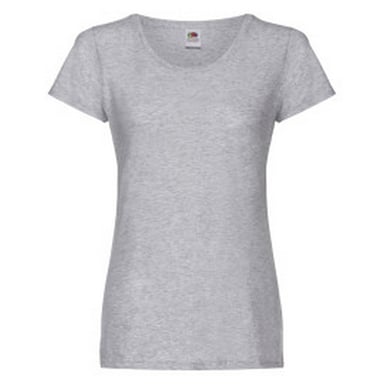 Fruit of the Loom - T-Shirt für Damen (Grau meliert)