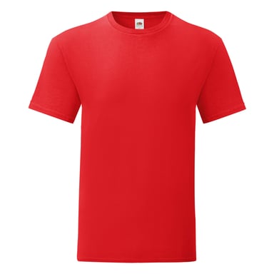 Fruit Of The Loom Herren T-Shirt Iconic (Rot)