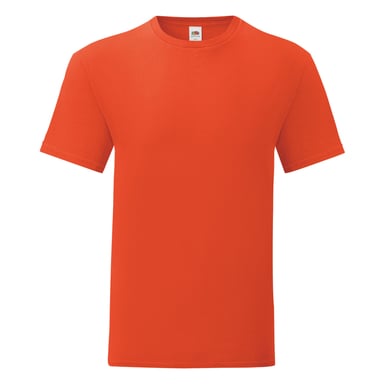 Fruit Of The Loom Herren T-Shirt Iconic (Rotorange)