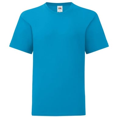 Fruit Of The Loom Jungen Iconic T-Shirt (Azurblau)