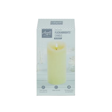 Premier - Flimmern Kerze, Strukturiert (Creme)