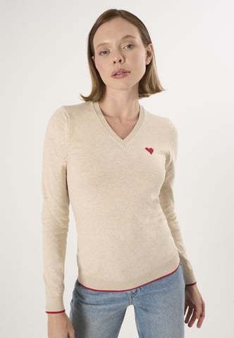 Pullover V-Ausschnitt-Strickpullover