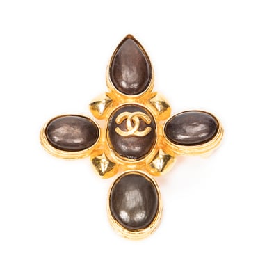 CC Stone Cross Brooch  Brosche