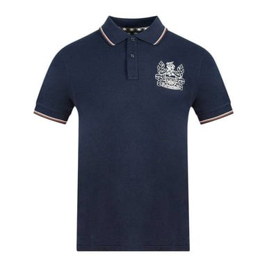 Aquascutum Unisex Erwachsenen Aldis Crest Polo-Shirt (Marineblau)