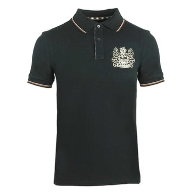 Aquascutum Unisex-Erwachsenen Aldis Crest Polo-Shirt (Schwarz)