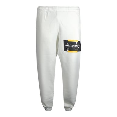 Off-White Herren Caravaggio Malerei Logo Jogginghosen (Weiß/Gelb)