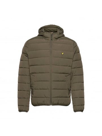 Lyle & Scott Marken-steppjacke Mit Kapuze In Olivgrün