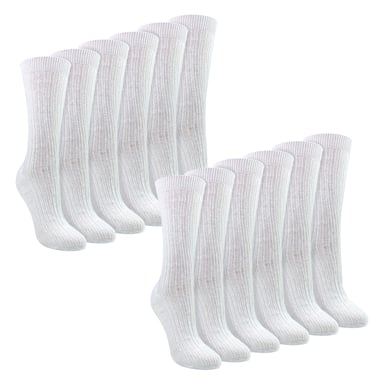 Damen 12er-Pack 100% Baumwolle Weiche Atmungsaktive Socken