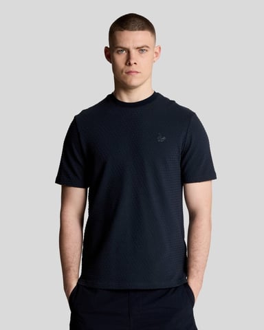Lyle & Scott Jacquard Sovereign T-Shirt – Mitternachtsmarine