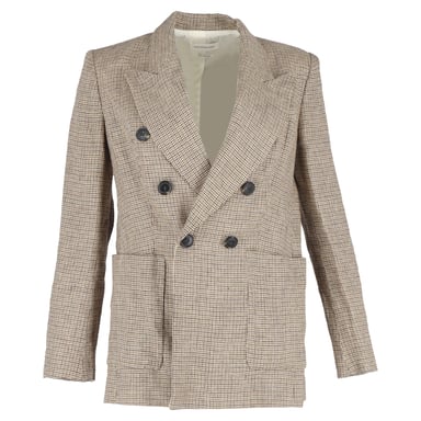 Isabel Marant Doppelreihiger Blazer aus brauner Wolle