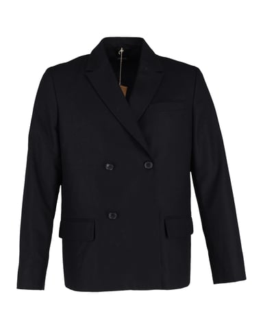 A.P.C. Doppelt gefütterter Blazer aus marineblauer Wolle
