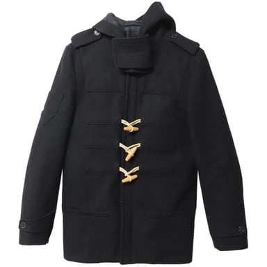 Zadig & Voltaire Matt Dufflecoat aus schwarzer Wolle