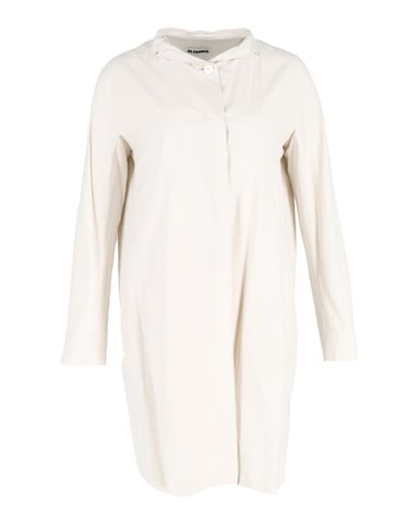 Jil Sander Hemdkleid aus ivory Baumwolle