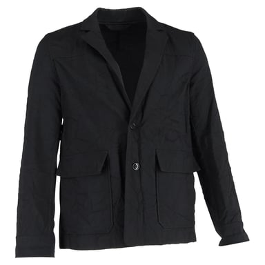 Acne Studios Arbeitsjacke im taillierten Schnitt aus schwarzer Baumwolle