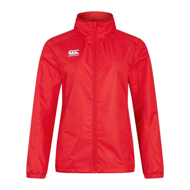 Canterbury - "Club" Jacke, wasserfest für Damen, Durchgehender Reißverschluss, Vaposhield-Material (Fahnenrot)