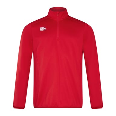 Canterbury - Midlayer für Herren, mit kurzem Reißverschluss, Training (Fahnenrot)
