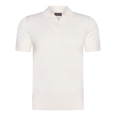 Plain Tricot Polo von Cappuccino Italia in der farbe Weiss und in größe XL.