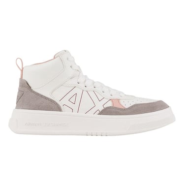 Armani Exchange - Sneaker für Damen, Wildleder (Weiß/Pink)