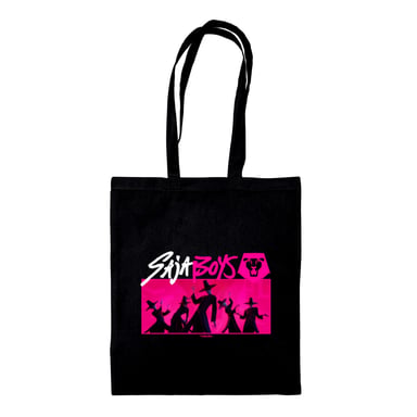 K-Pop Dämonenjäger Saja Boys Tote Bag (Schwarz/Pink)