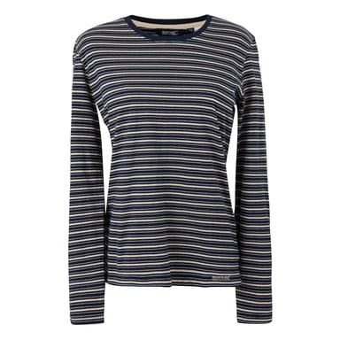 Regatta - "Federica" T-Shirt für Damen, Langärmlig (Marine/Helles Vanillegelb)