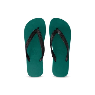 Python Schwarze Flip-Flops Waldgrün