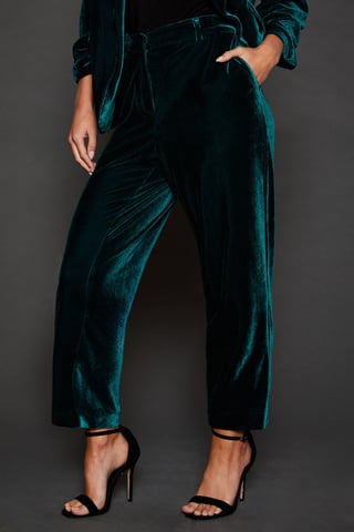 Petite Velvet Trouser