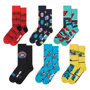 6er-Pack Spider-Man Socken Bundle – Lustige Socken | Geschenkidee