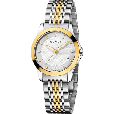 Gucci G-Timeless YA126511 Zweifarbige Damenuhr - Elegant und vielseitig