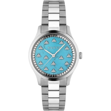 Gucci YA1265044 G-Timeless Unisex-Uhr mit türkisfarbenem Zifferblatt