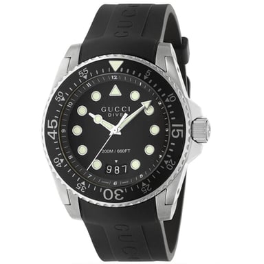 Gucci Dive Black Herrenuhr YA136204 - Stilvoller und langlebiger Zeitmesser