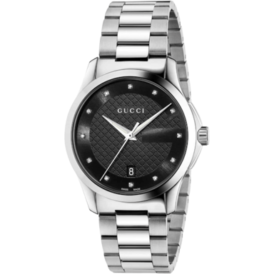 Gucci G-Timeless YA126456 Unisex-Uhr mit Diamantmarkierungen