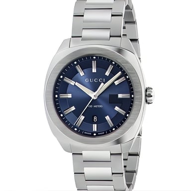 Gucci YA142303 Herren Quarzuhr mit blauem Zifferblatt