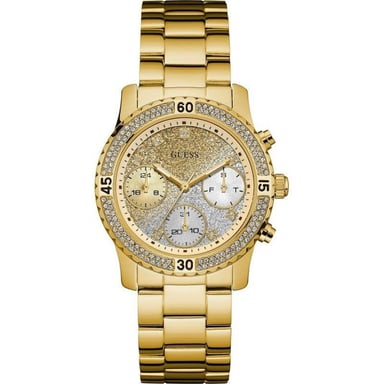 Guess W0774L5 Confetti Damen stilvolle Uhr in Gold