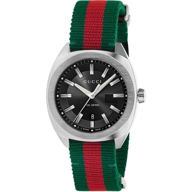 Gucci YA142305 GG2570 Herrenuhr aus schwarzem Canvas - 41mm Eleganter Zeitmesser