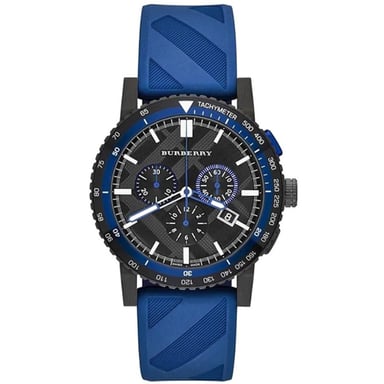 Burberry BU9807 Marineblaue Chronographenuhr für Herren - stilvoll und langlebig