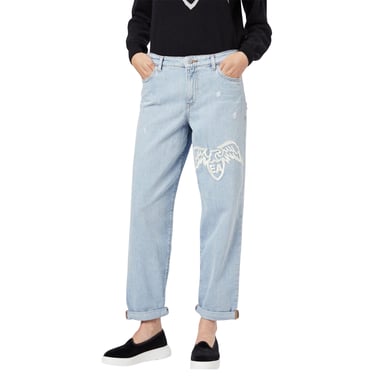 Emporio Armani Damen J89 Baggy Jeans (Blau)