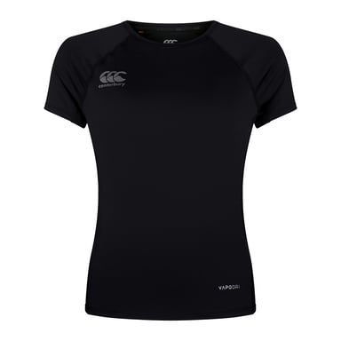 Canterbury - T-Shirt für Damen, Superleicht, kurzärmlig (Schwarz/Metall-Grau)