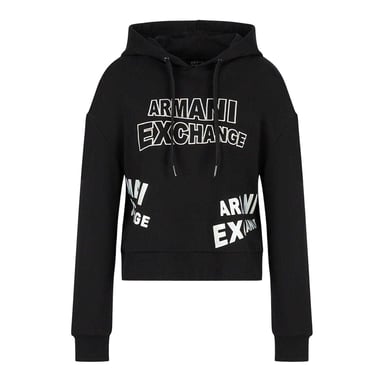 Armani Exchange - Kapuzenpullover für Damen, Zum Überziehen (Schwarz)