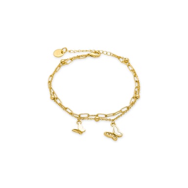 Luxenter-Armband aus glänzendem Zirkonia in 18K Gelbgold - Tiek