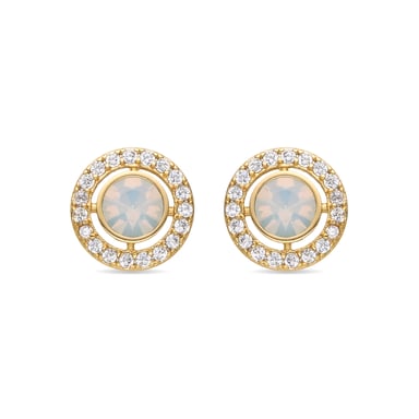 Luxenter Ohrringe mit glänzendem Zirkonia 18k Gold Finish - Riashe
