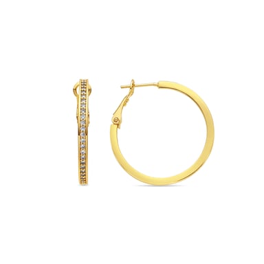 Luxenter-Ohrringe mit 18k Gold-Finish Brillant Zirkonia - Budix