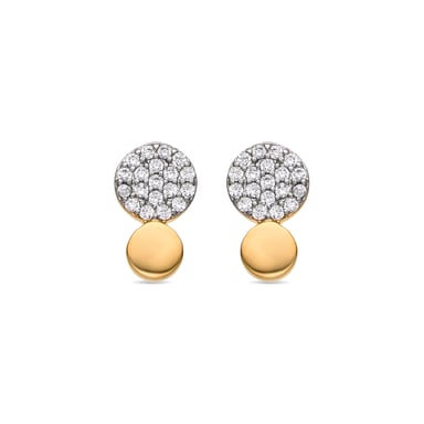 Luxenter Ohrringe mit glänzenden Zirkonia 18k Gold Finish - Gudpe