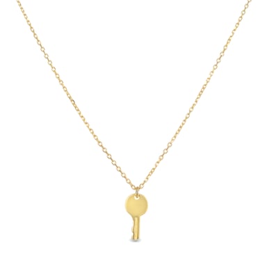 Luxenter Halskette aus 925er Sterlingsilber mit 18 Karat Gelbgold - Dikar