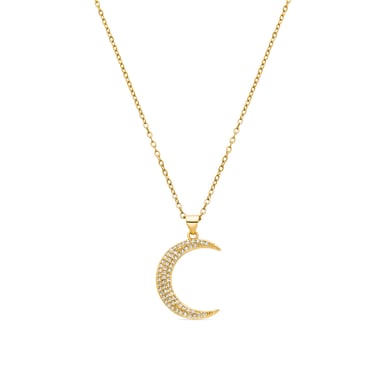 Luxenter Halskette mit glänzendem Zirkonia 18K Gold - Deoko