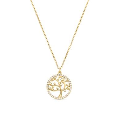 Luxenter Halskette mit glänzendem Zirkonia 18K Gold - Gorbou